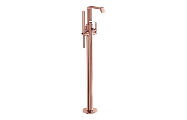 VitrA Suit Floor Standing Bath/Shower Mixer - Soft Copper